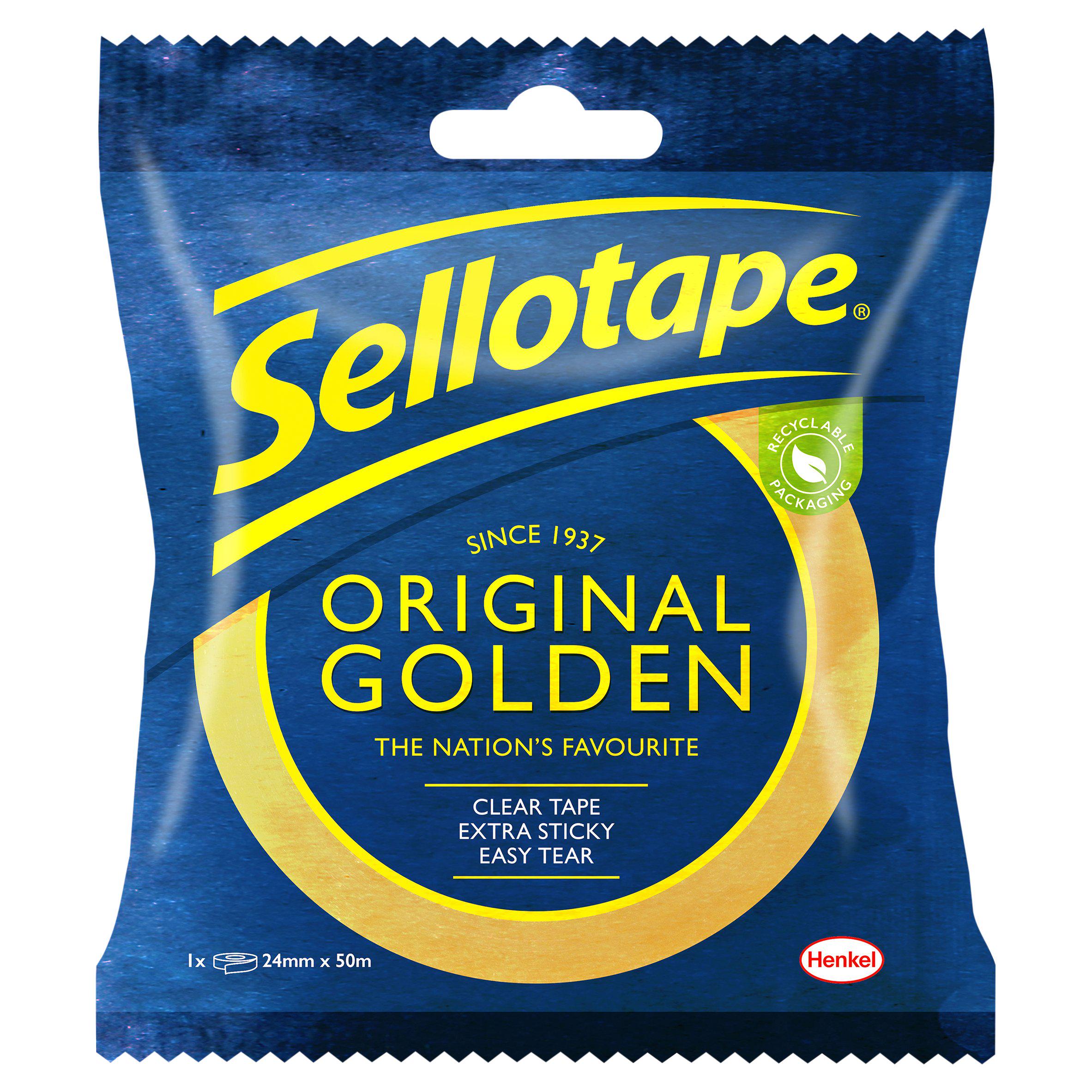 Sellotape Original Gold sticky tape 24mm x 50m (British brand)