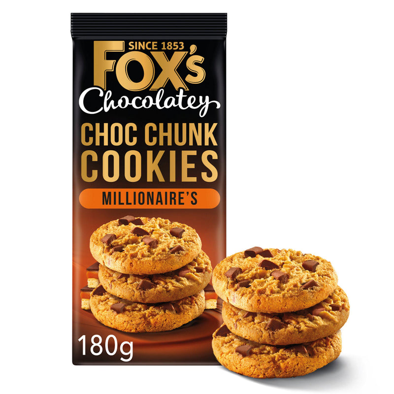 Fox's Millionaire's chocolate cookies 180g, imported from the UK