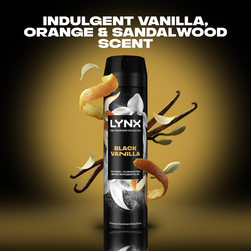 Lynx Black Vanilla body spray 200ml (British brand)