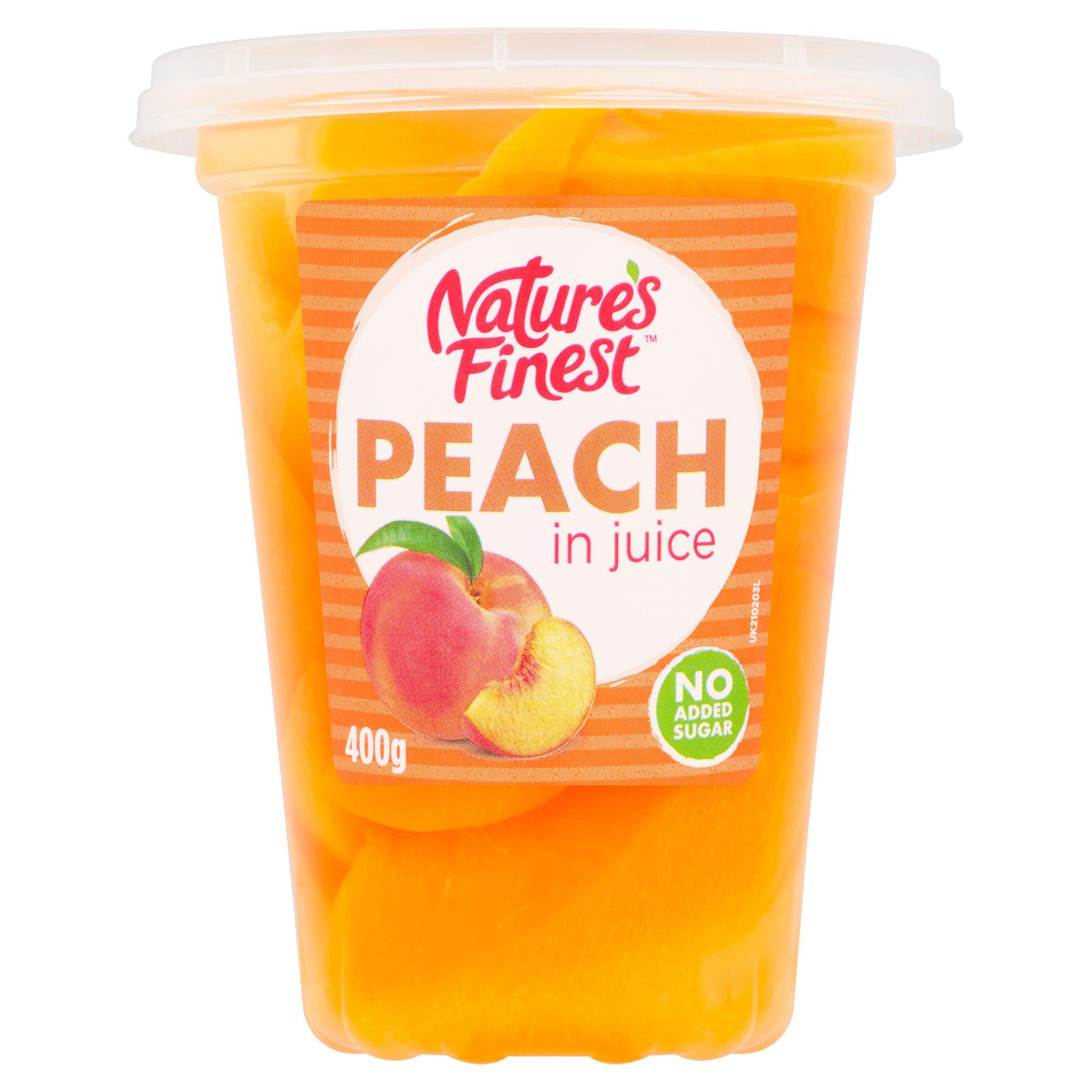 Nature's Finest peaches in juice 400g, imported from the UK