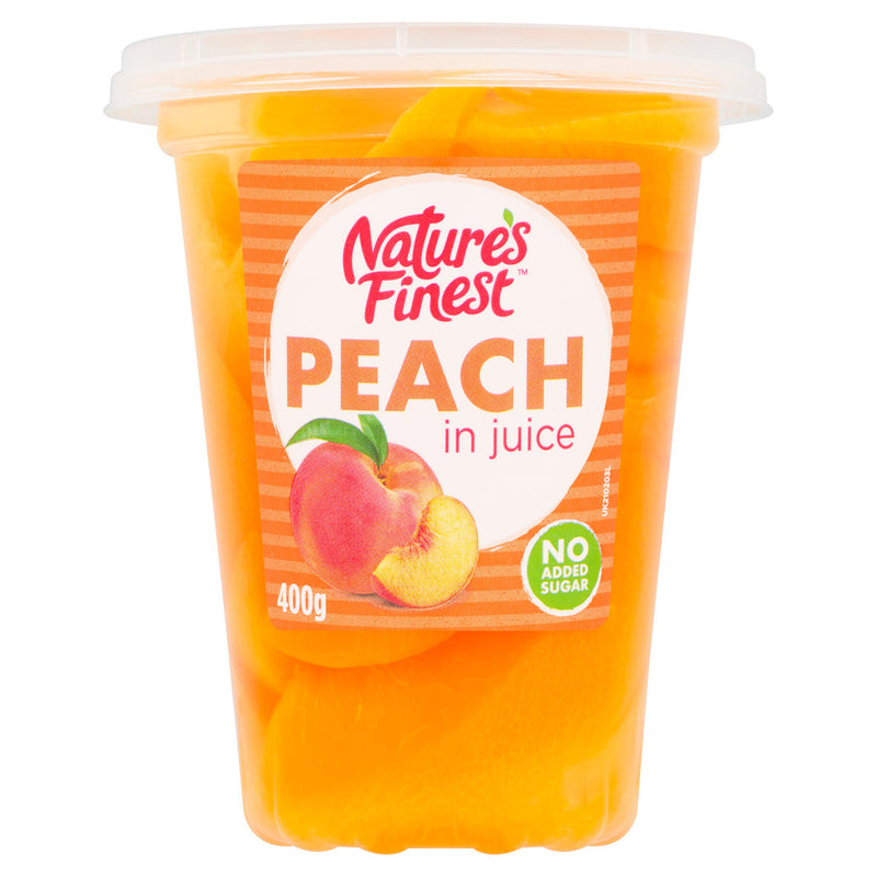 Nature's Finest peaches in juice 400g, imported from the UK