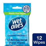 Wet Ones Fresh Antibacterial Hand Wipes 12 pack (British brand)