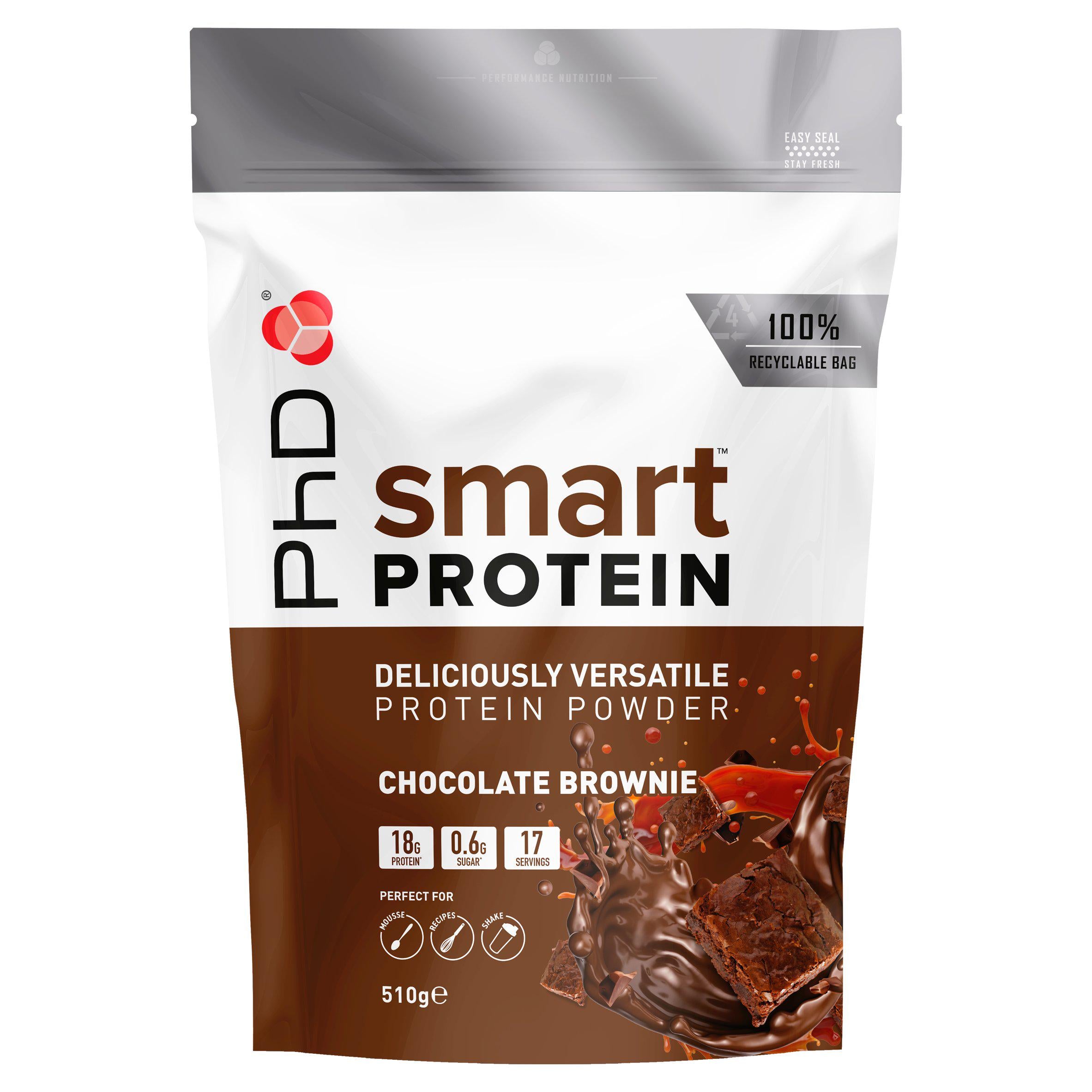 PhD protein powder chocolate brownie 510g, imported from the UK