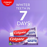 Colgate Advanced White Purple toothpaste 75ml, imported from the UK