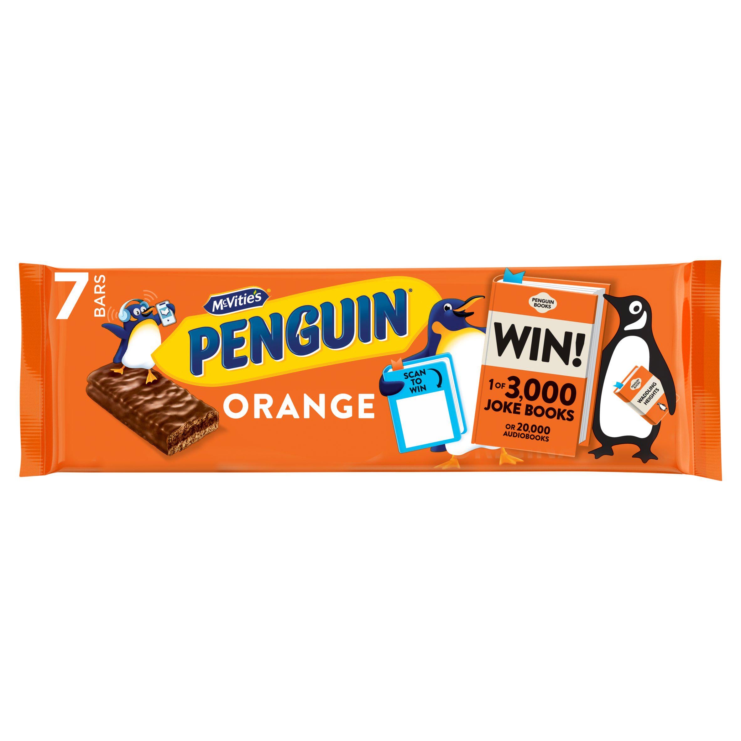 McVitie's Penguin Orange biscuit bar multipack 7 x 24.6g - British product