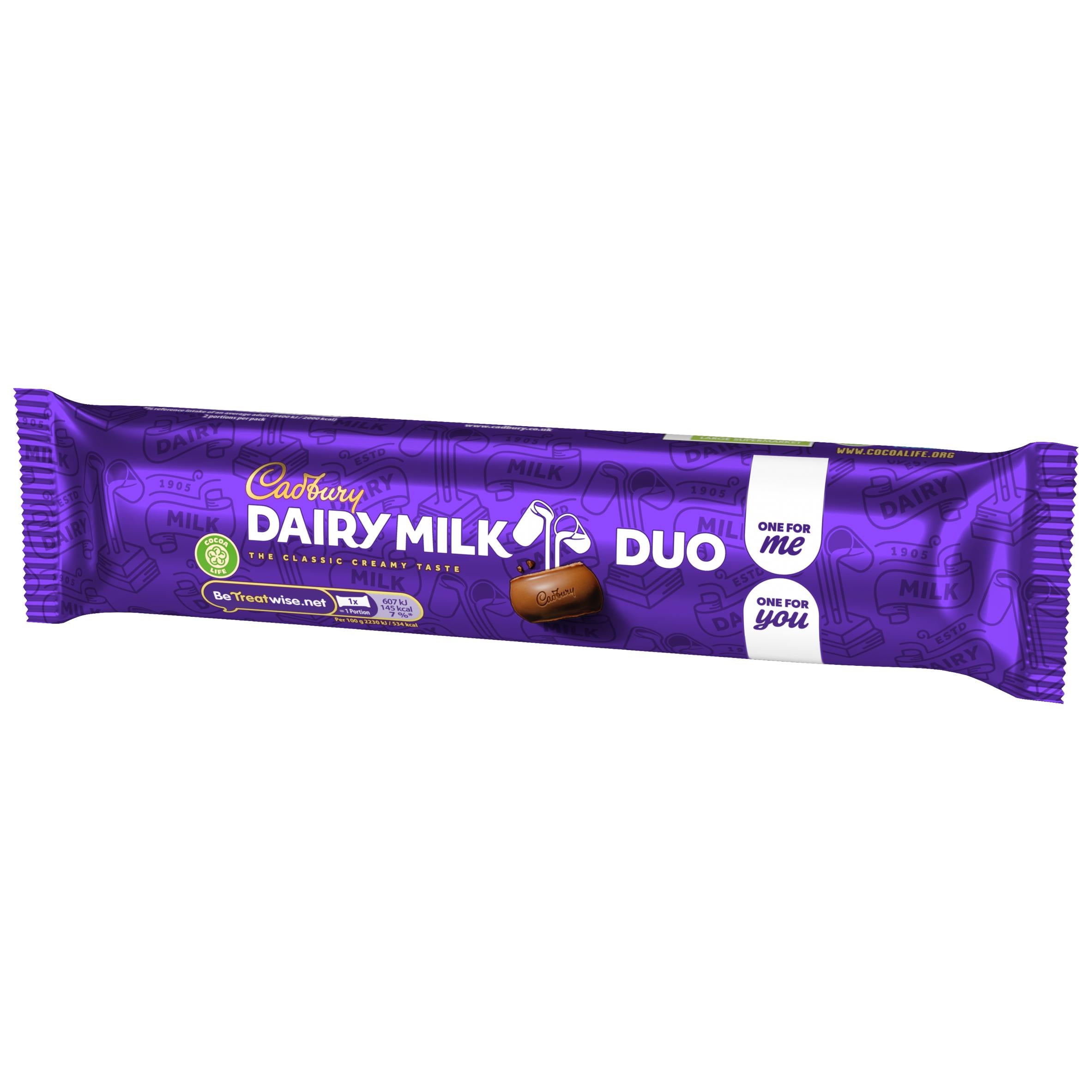 Cadbury Dairy Milk chocolate duo bar 54.4g - British product
