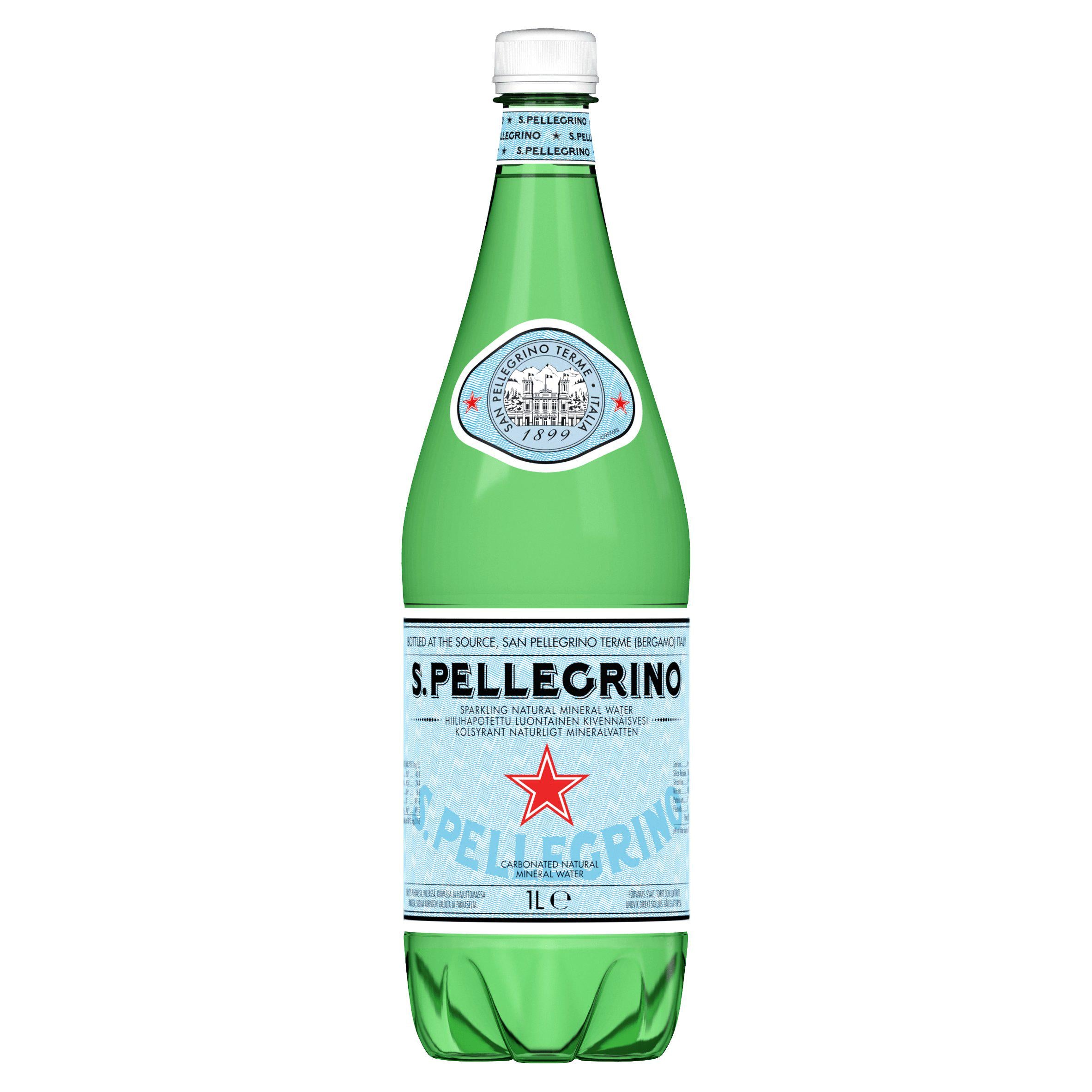 San Pellegrino sparkling mineral water 1L British product