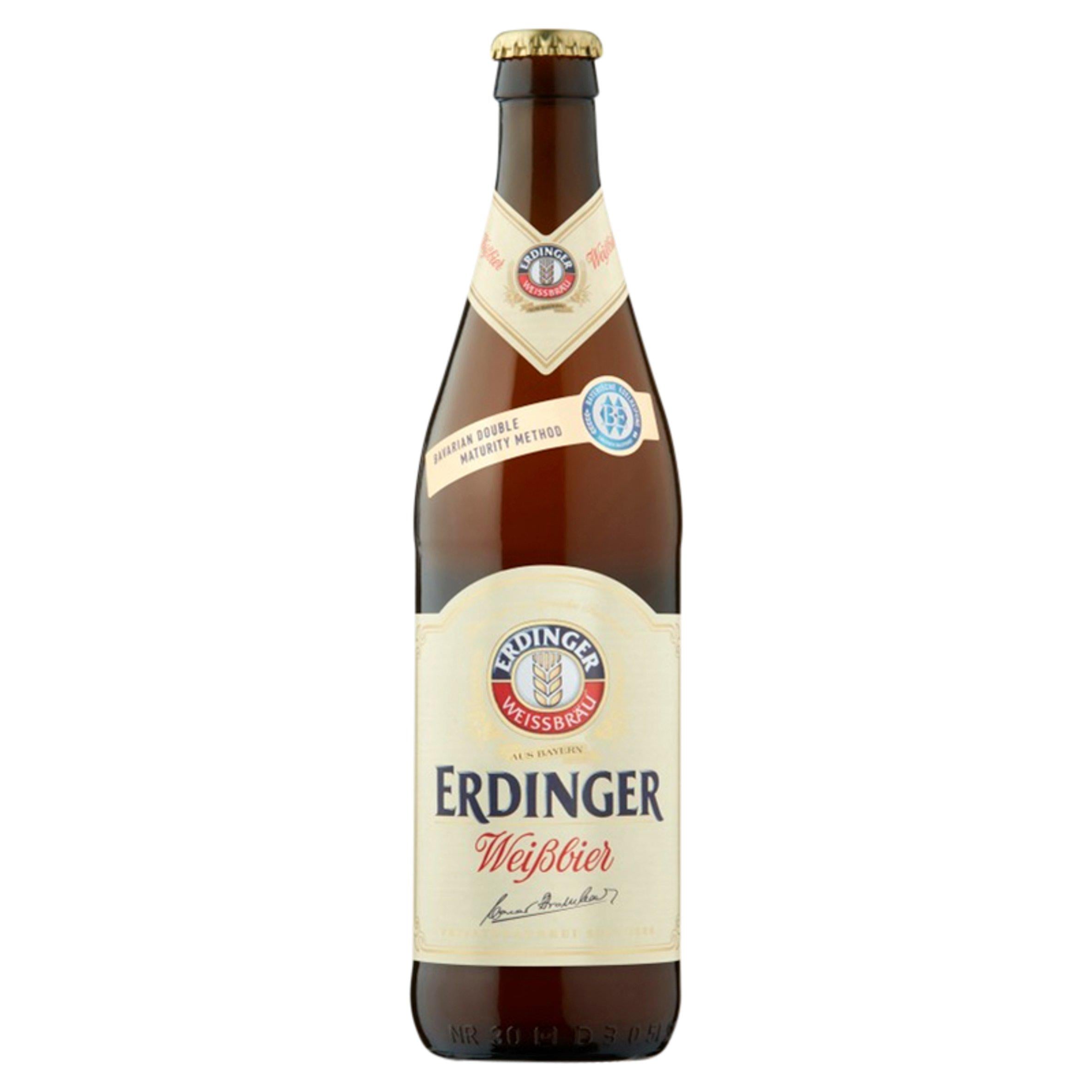 Erdinger Weissbier wheat beer bottle 500ml - British product