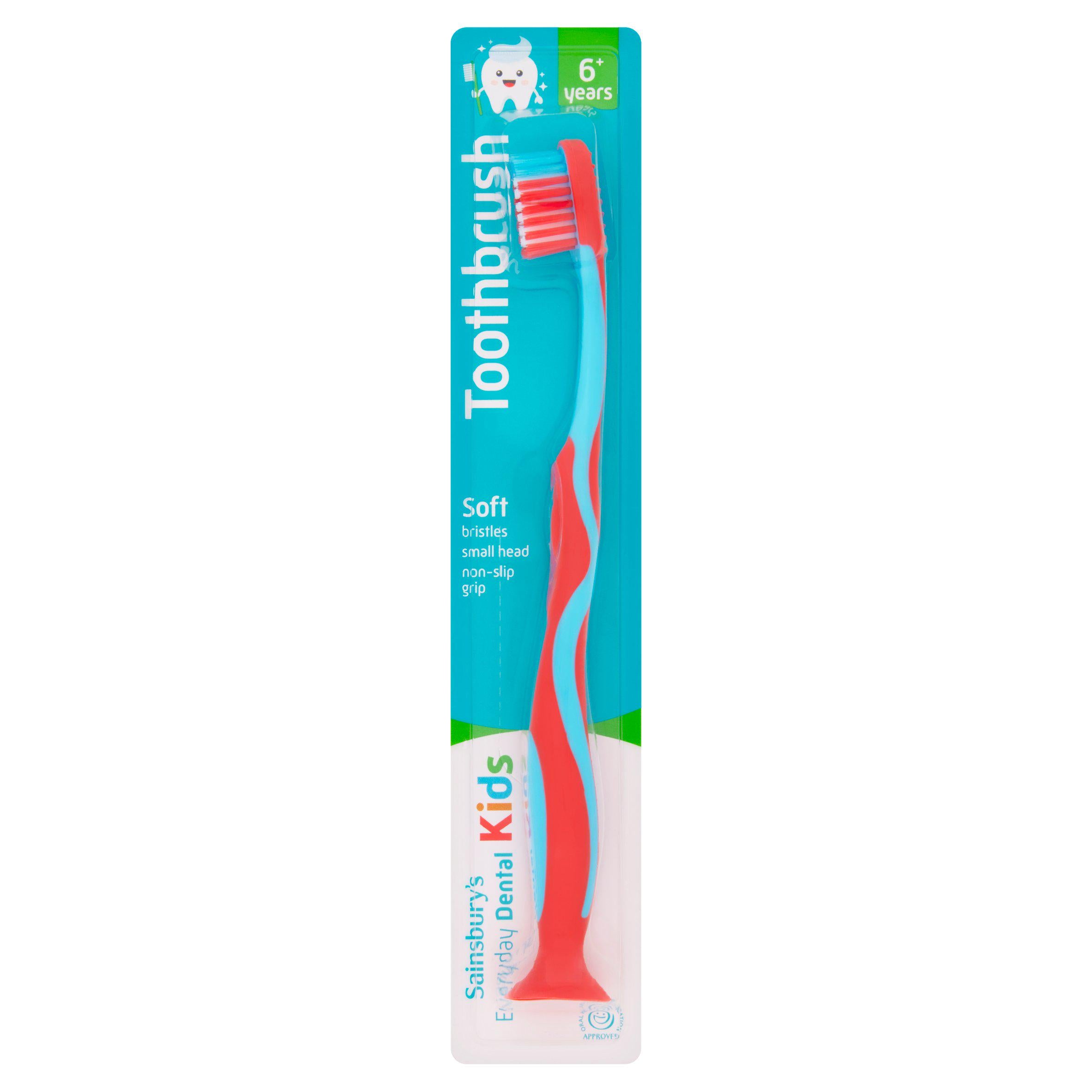 Sainsbury's kids toothbrush 6+ years soft bristles (British brand)