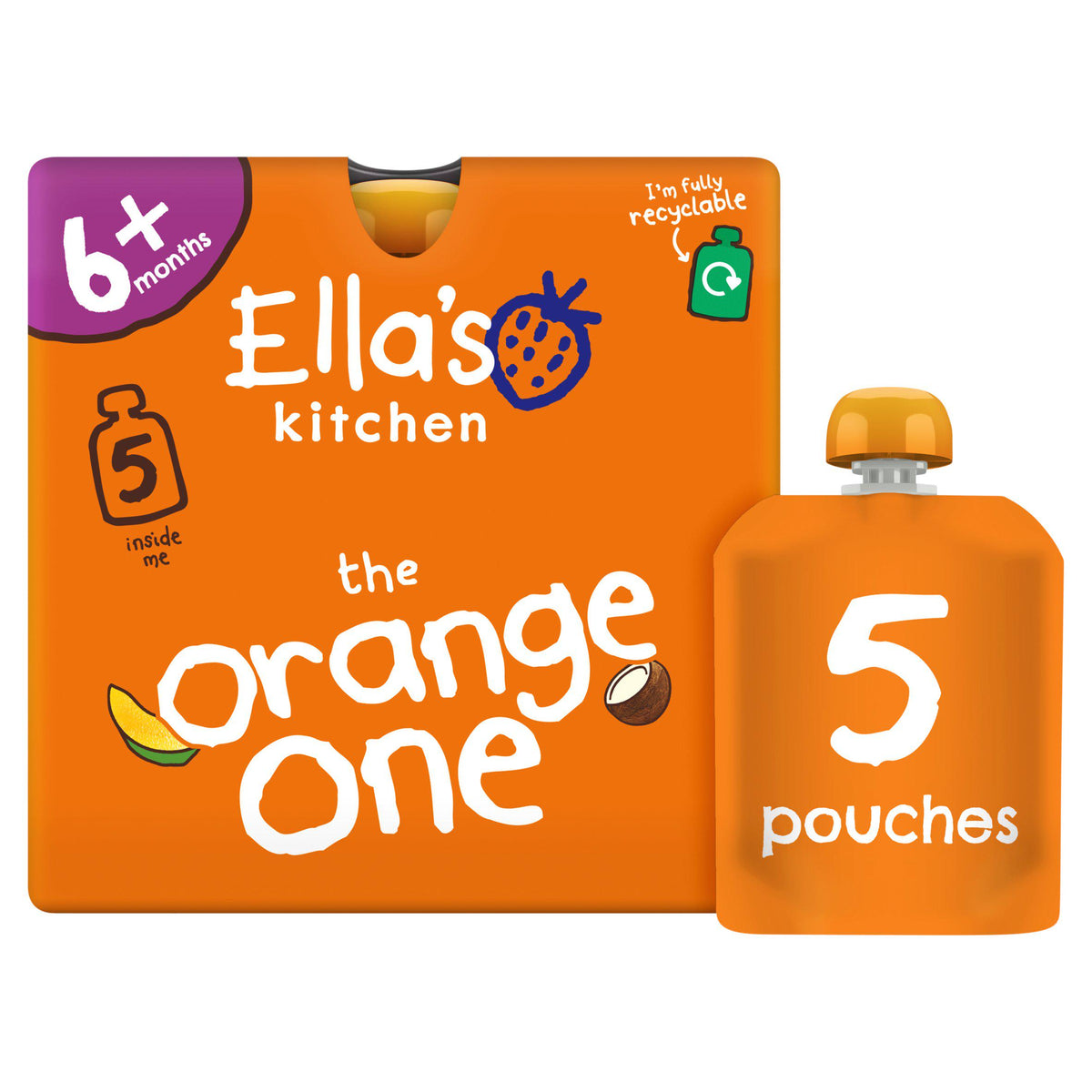Ella's Kitchen baby smoothie multipack The Orange One 5x90g - British product