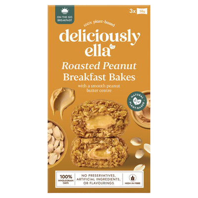 Sainsburys Deliciously Ella Peanut Butter Breakfast Bakes Multipack 3 x 50g- Buy online at McGrocer