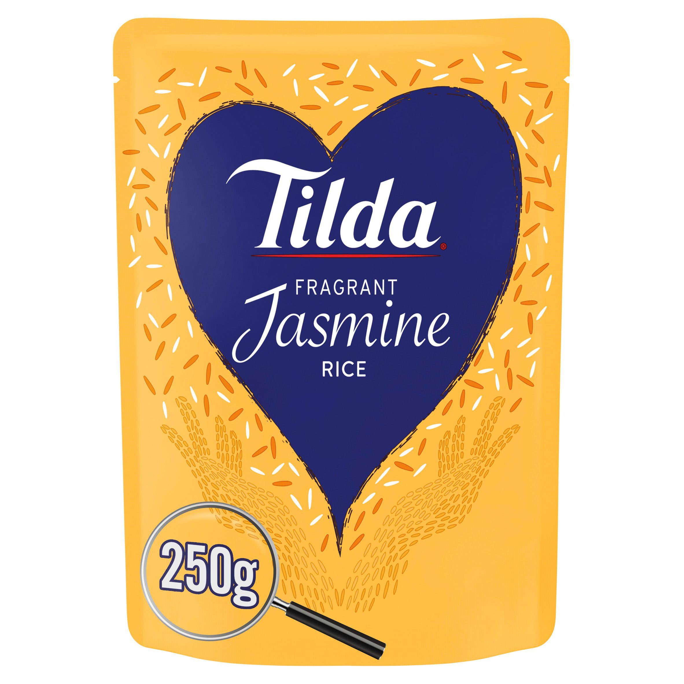 Tilda microwave rice fragrant jasmine 250g, UK version