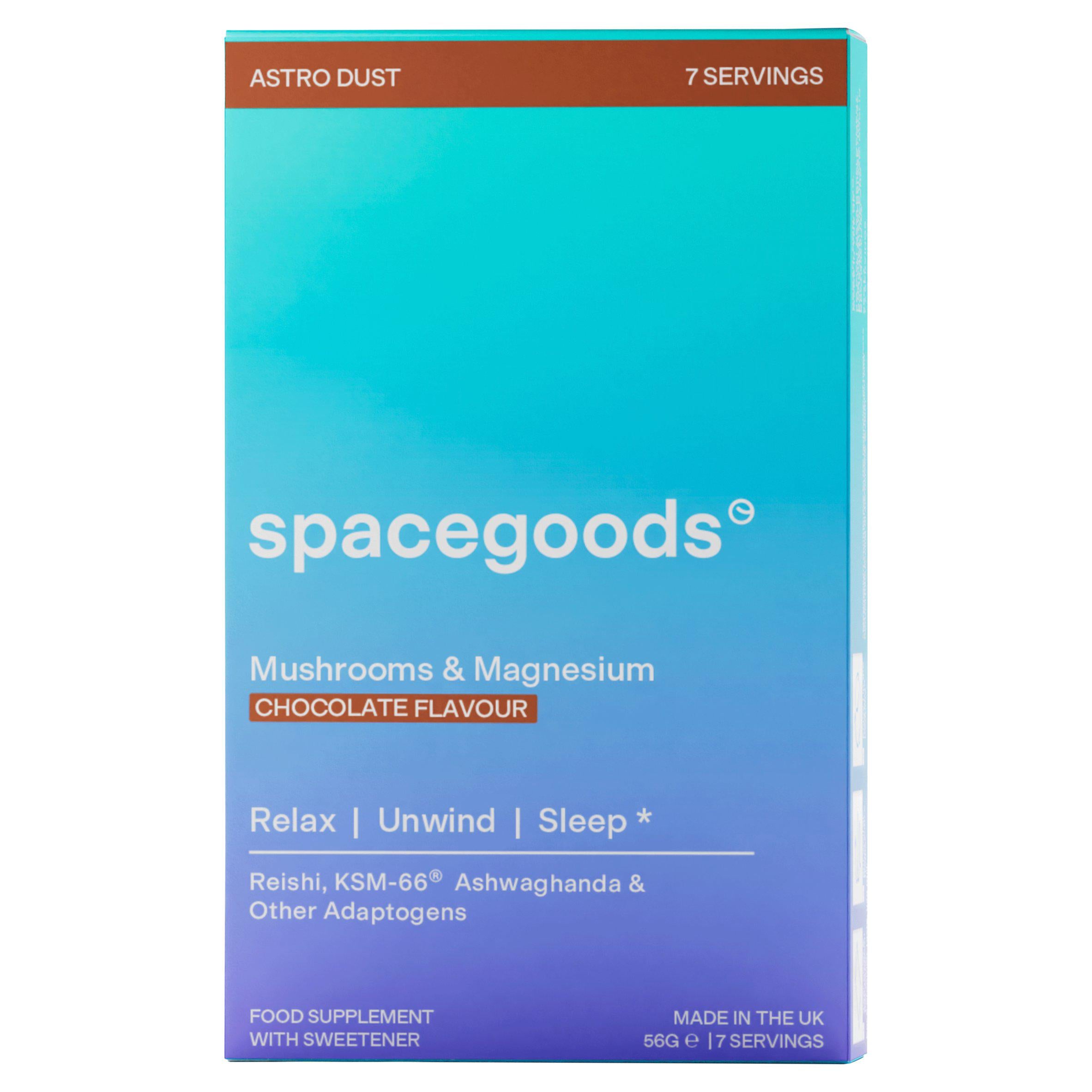 Spacegoods Astro Dust supplement chocolate flavour 7 x 56g, UK version