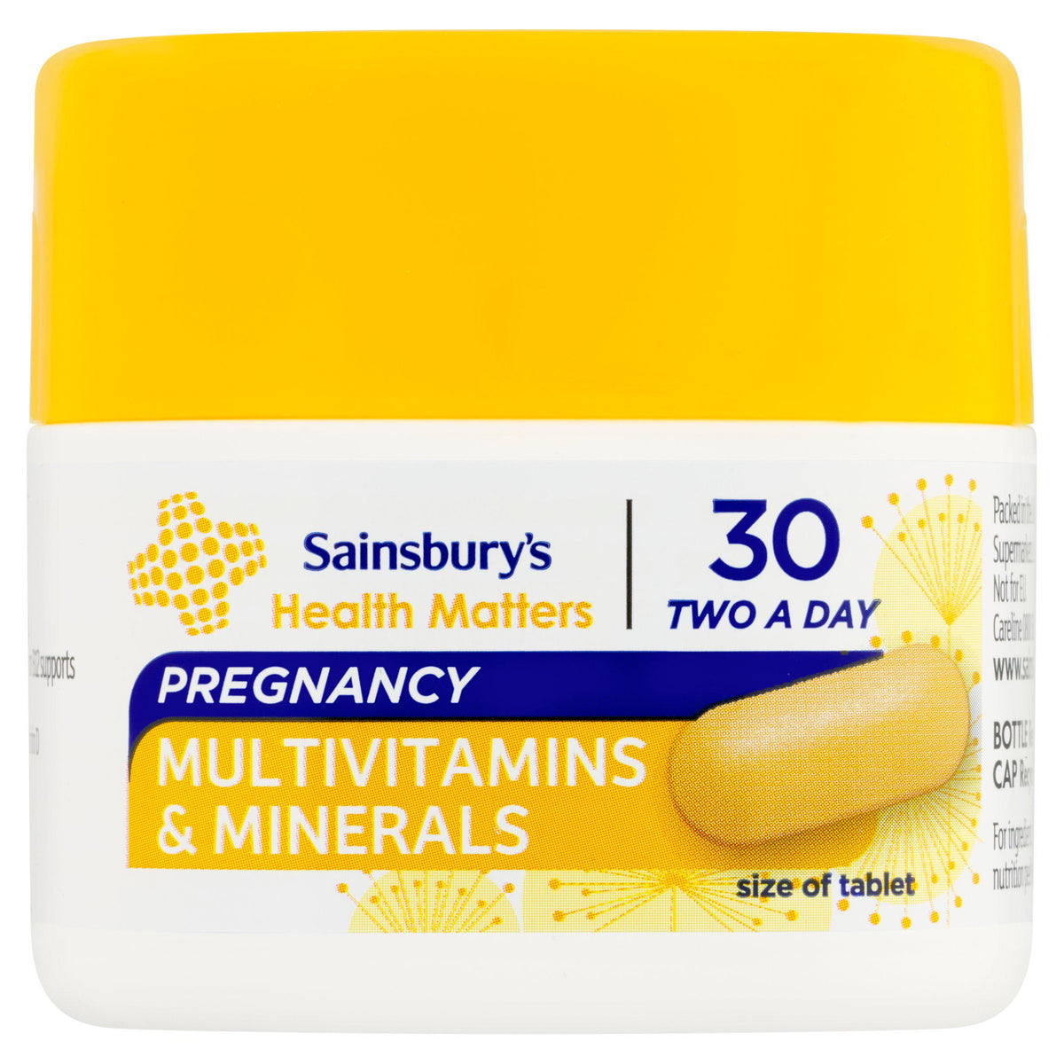 Sainsbury's pregnancy plus essential vitamins 30 tablets, imported from the UK