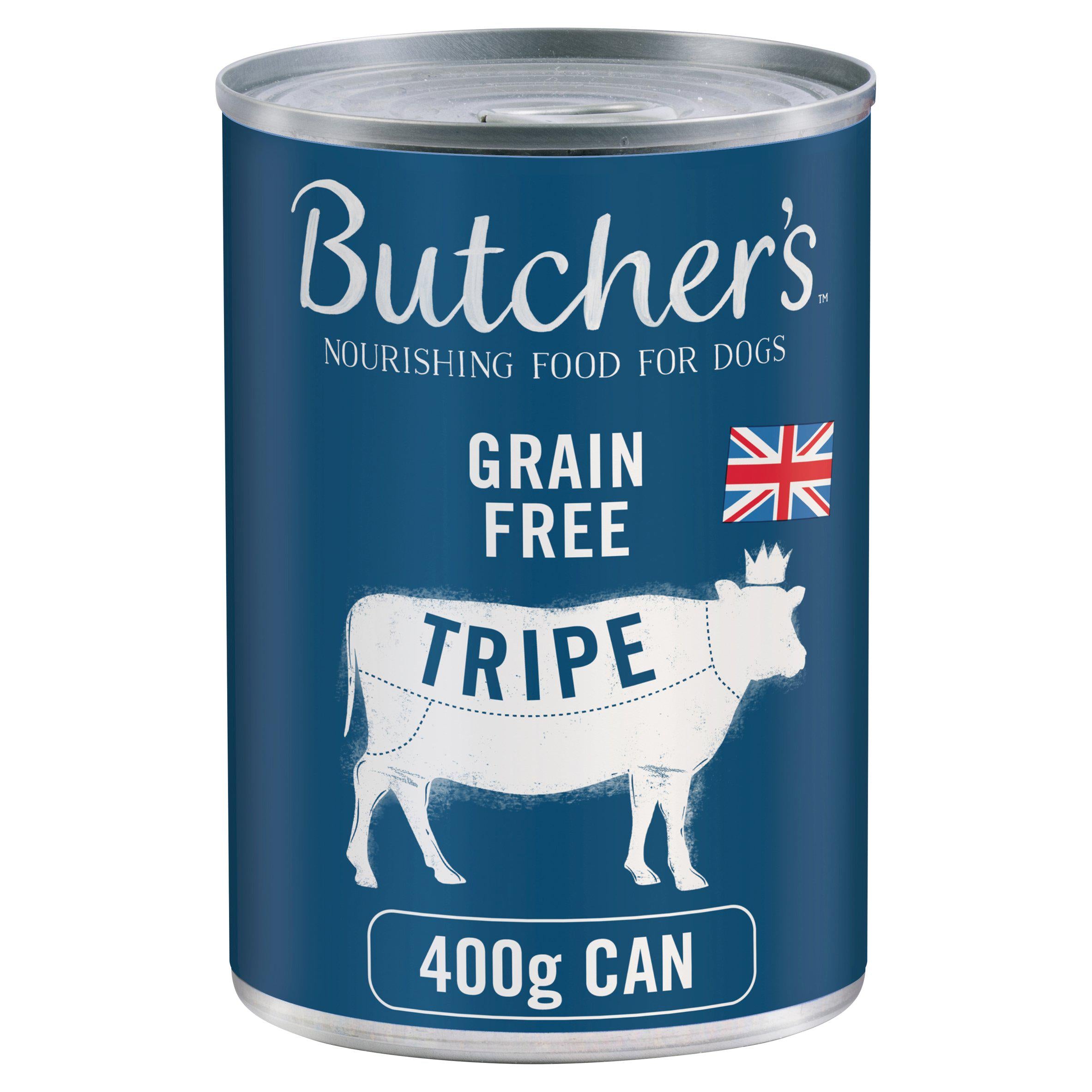 Butcher's tripe wet dog food 400g can, imported from the UK