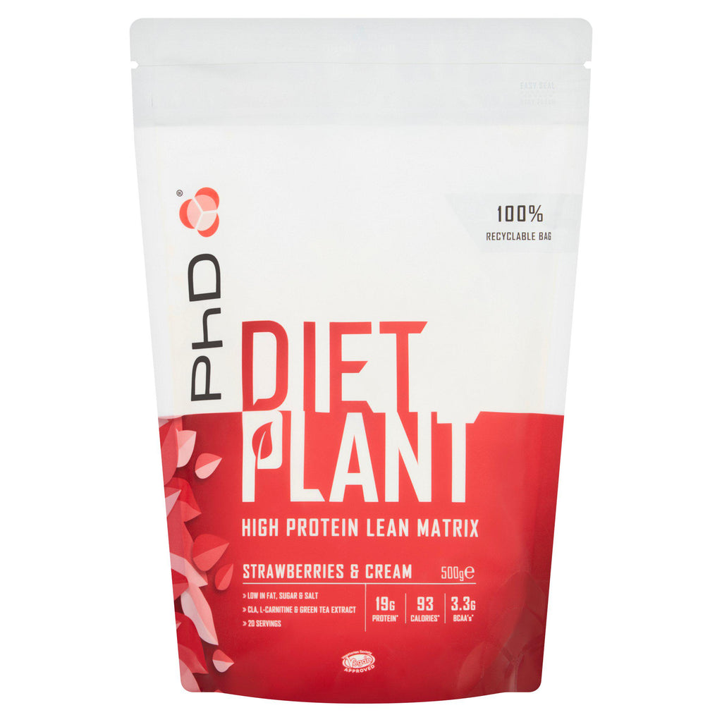 PhD Strawberries & Cream Diet Plant Protein Powder 500g