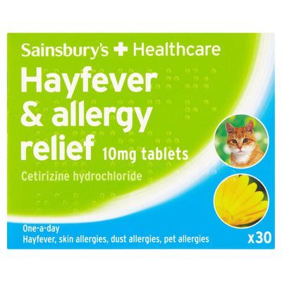 Sainsburys Sainsbury's Hayfever & Allergy Relief 10mg Tablets, 30 Tablets- Buy online at McGrocer