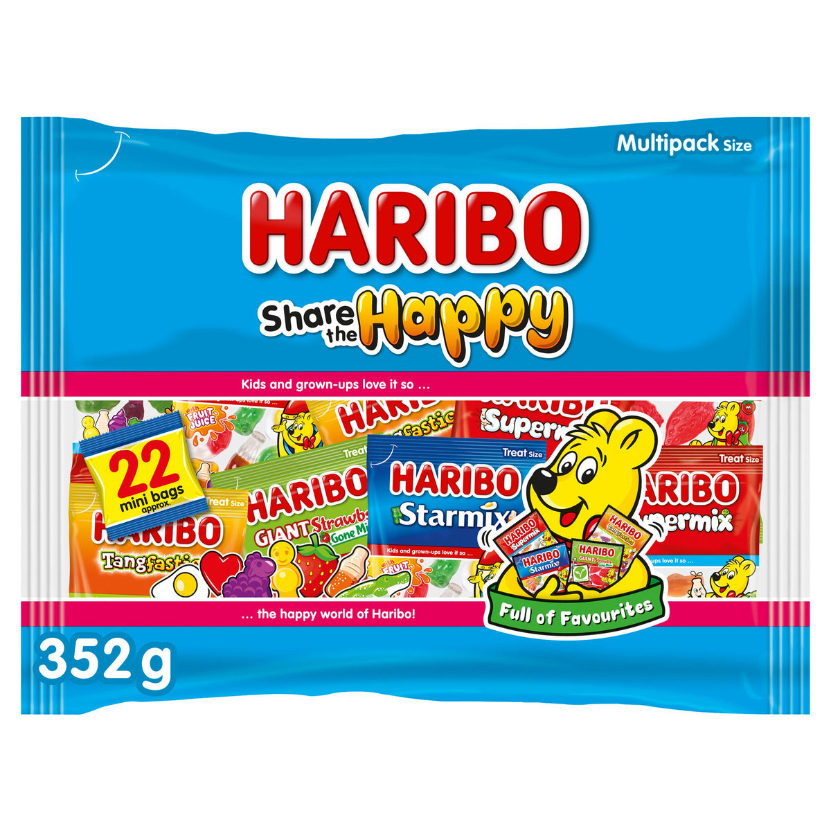 Haribo assorted sweets multipack 352g (British brand)