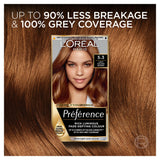 L'Oreal Preference permanent hair dye light golden brown 5.3, UK version