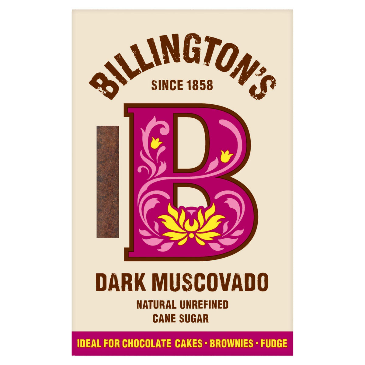 Billington's dark muscovado sugar 500g - British product