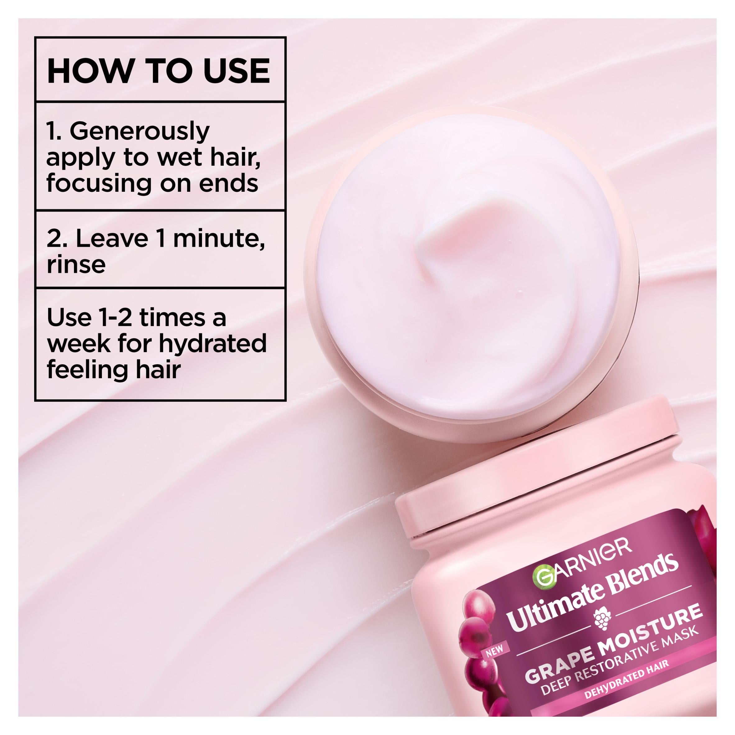 Garnier grape moisture hair mask, UK version