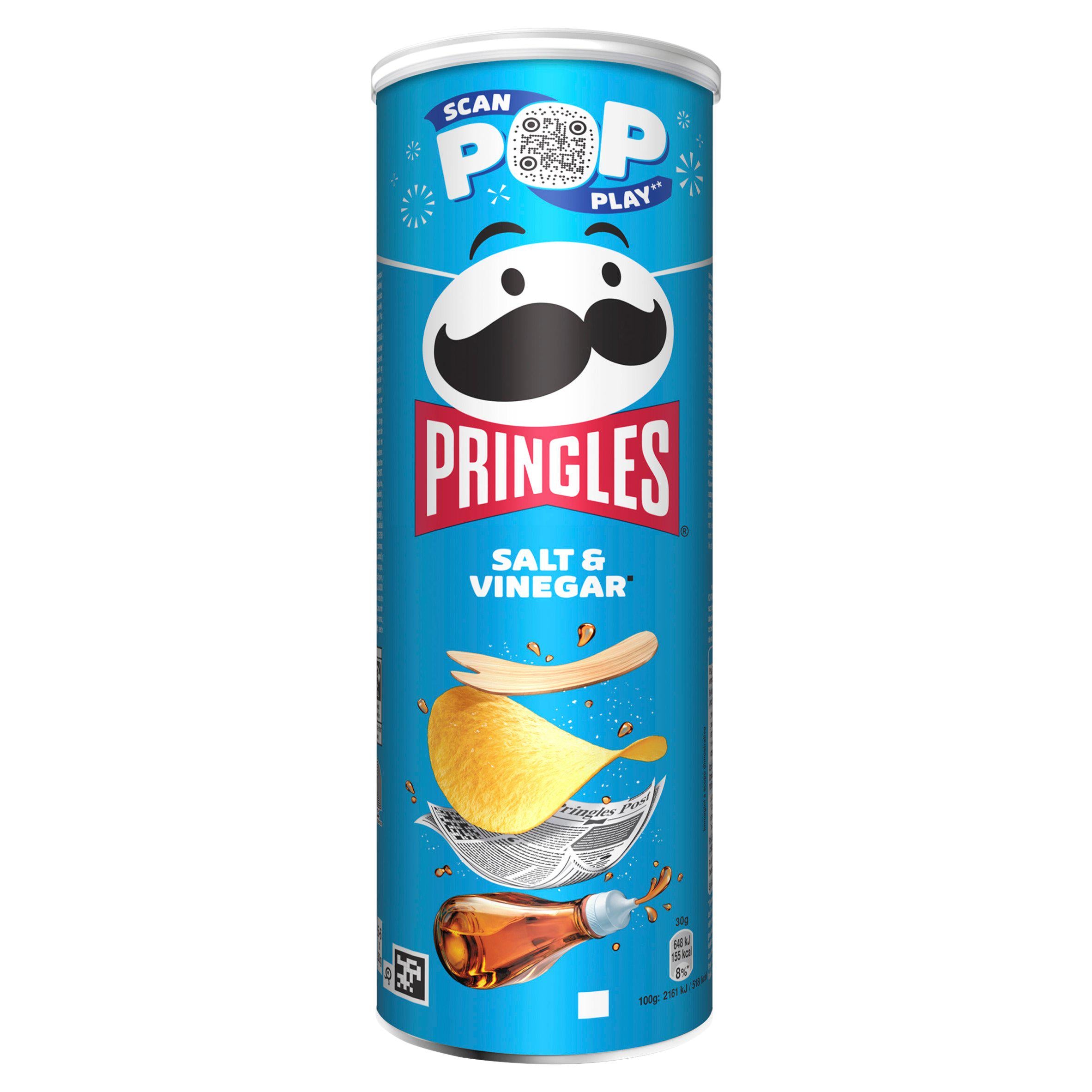 Pringles Salt & Vinegar crisps 165g - British product