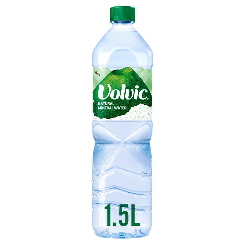 Volvic natural mineral still water 1.5L, imported from the UK
