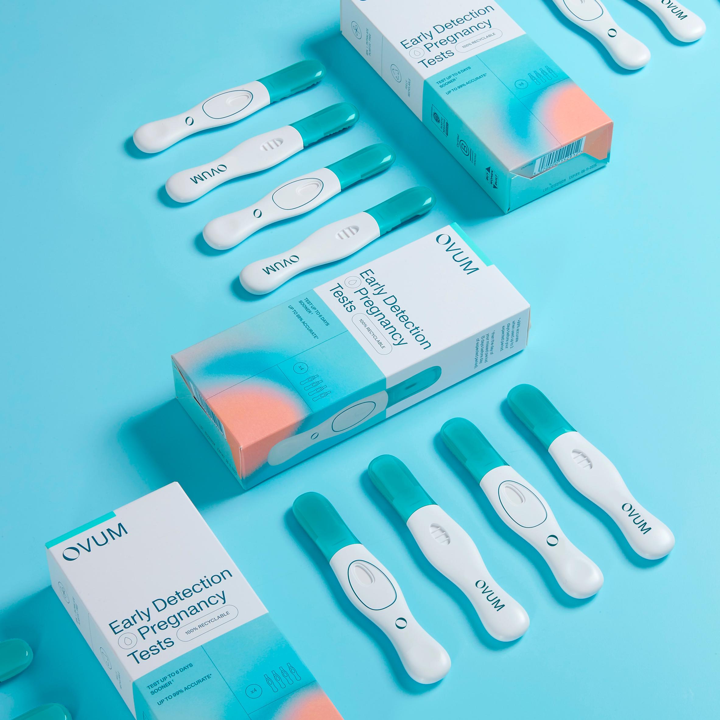 Ovum early detection pregnancy test 4-pack (British brand)