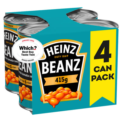Sainsburys Heinz Baked Beans in Rich Tomato Sauce 4 x 415g- Buy online at McGrocer