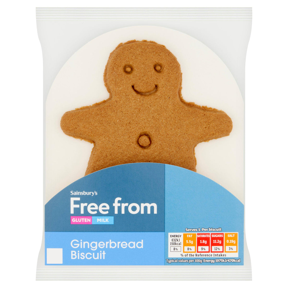 Sainsbury's gingerbread snowman biscuit 32g (British brand)