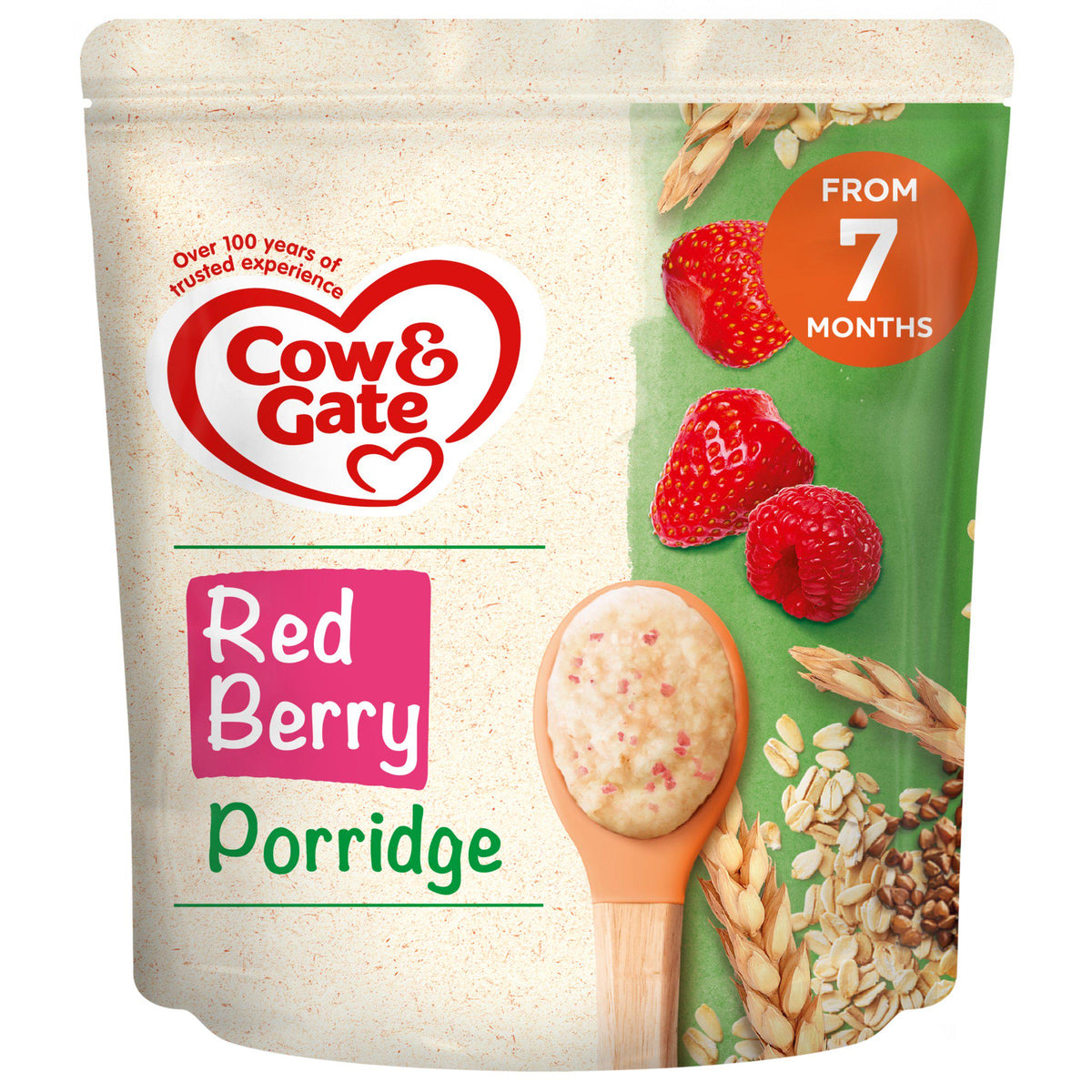 Cow & Gate red berry wholegrain porridge baby cereal 200g, UK version