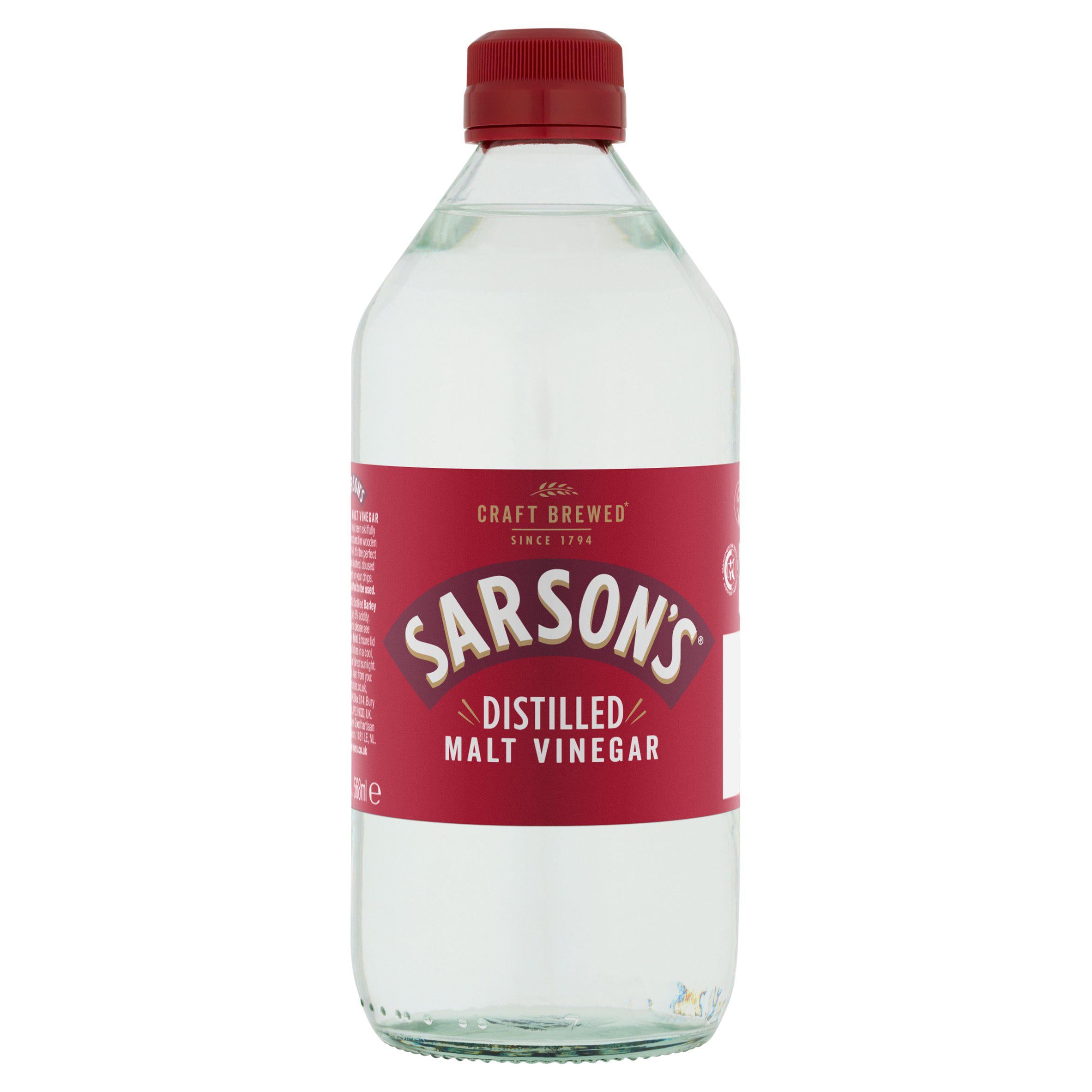 Sarson's distilled malt vinegar 568ml, UK version