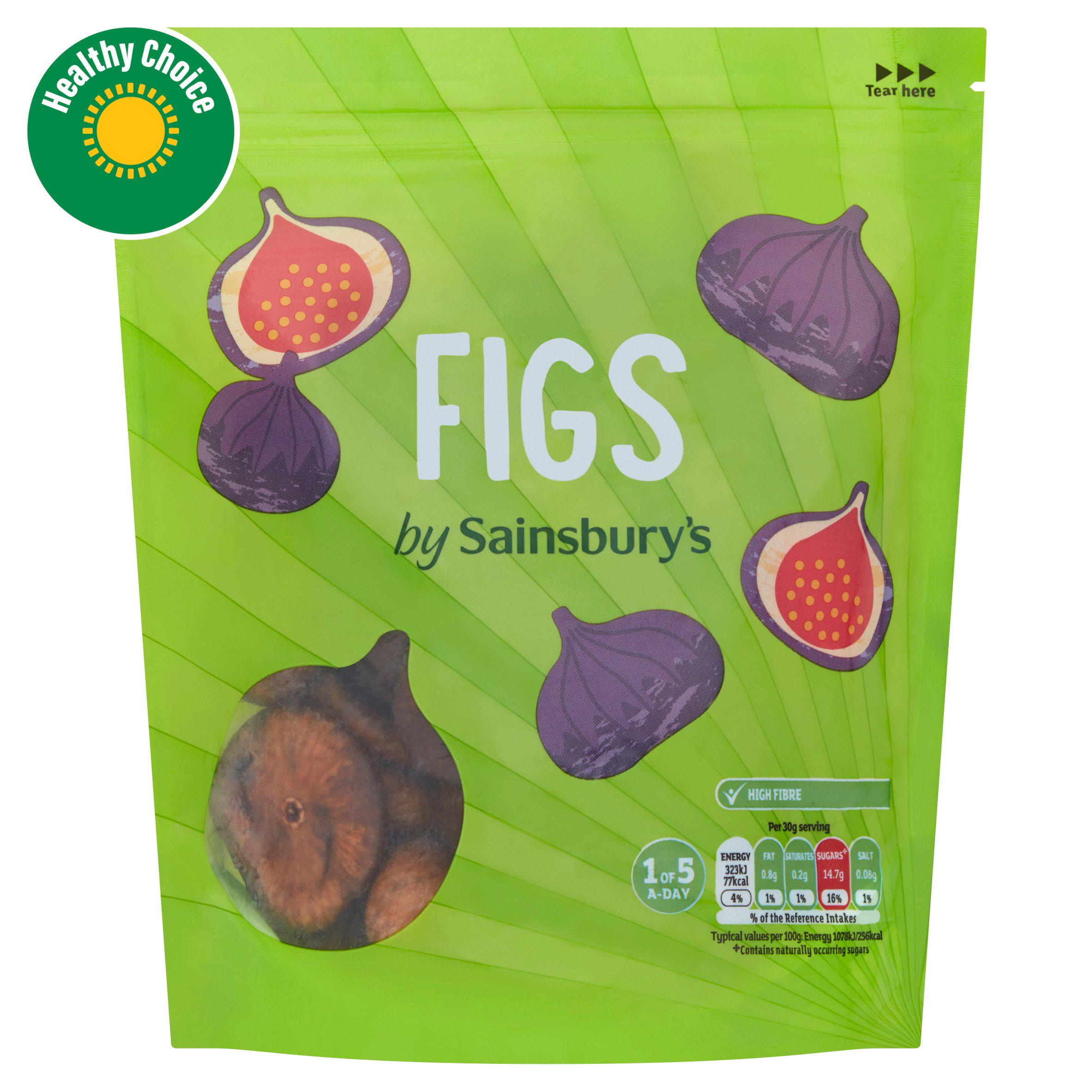 Sainsbury's partially rehydrated dried figs 500g - British product