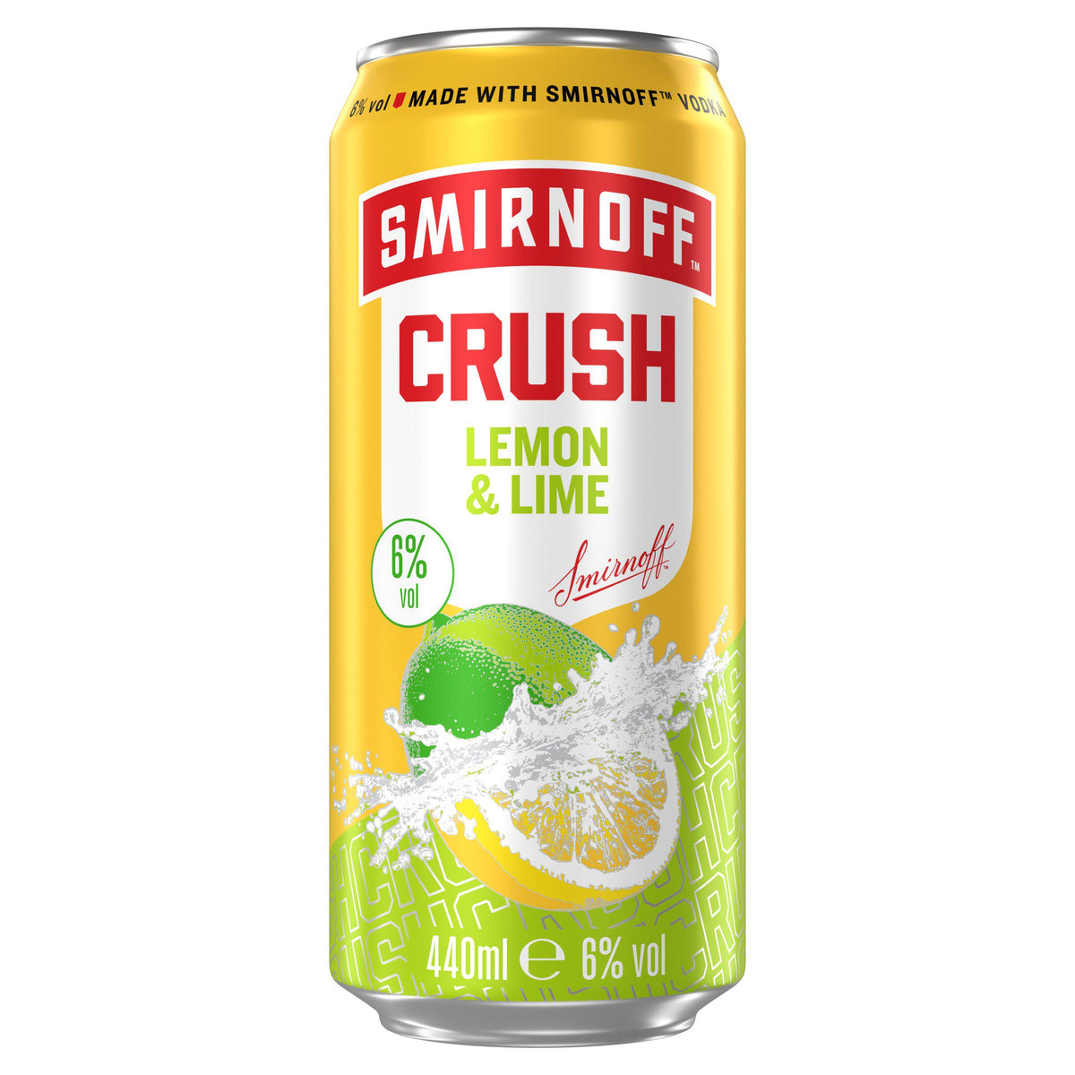 Smirnoff Crush Lemon & Lime can 440ml, imported from the UK