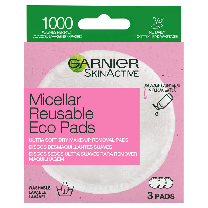 Garnier Reusable Microfibre Makeup Removal Pads Set of 3, UK version
