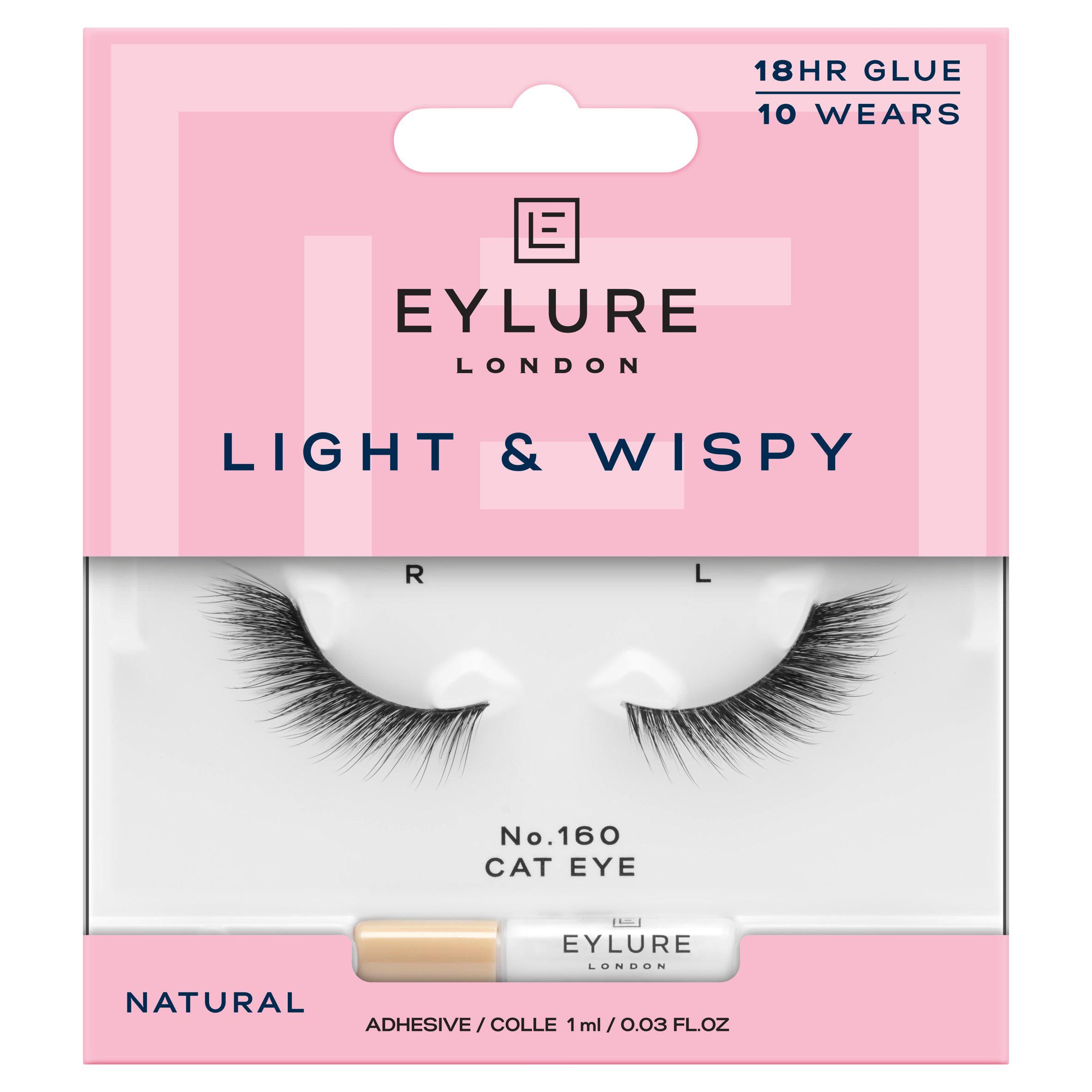 Eylure light wispy lashes glue cat eye adhesive, imported from the UK