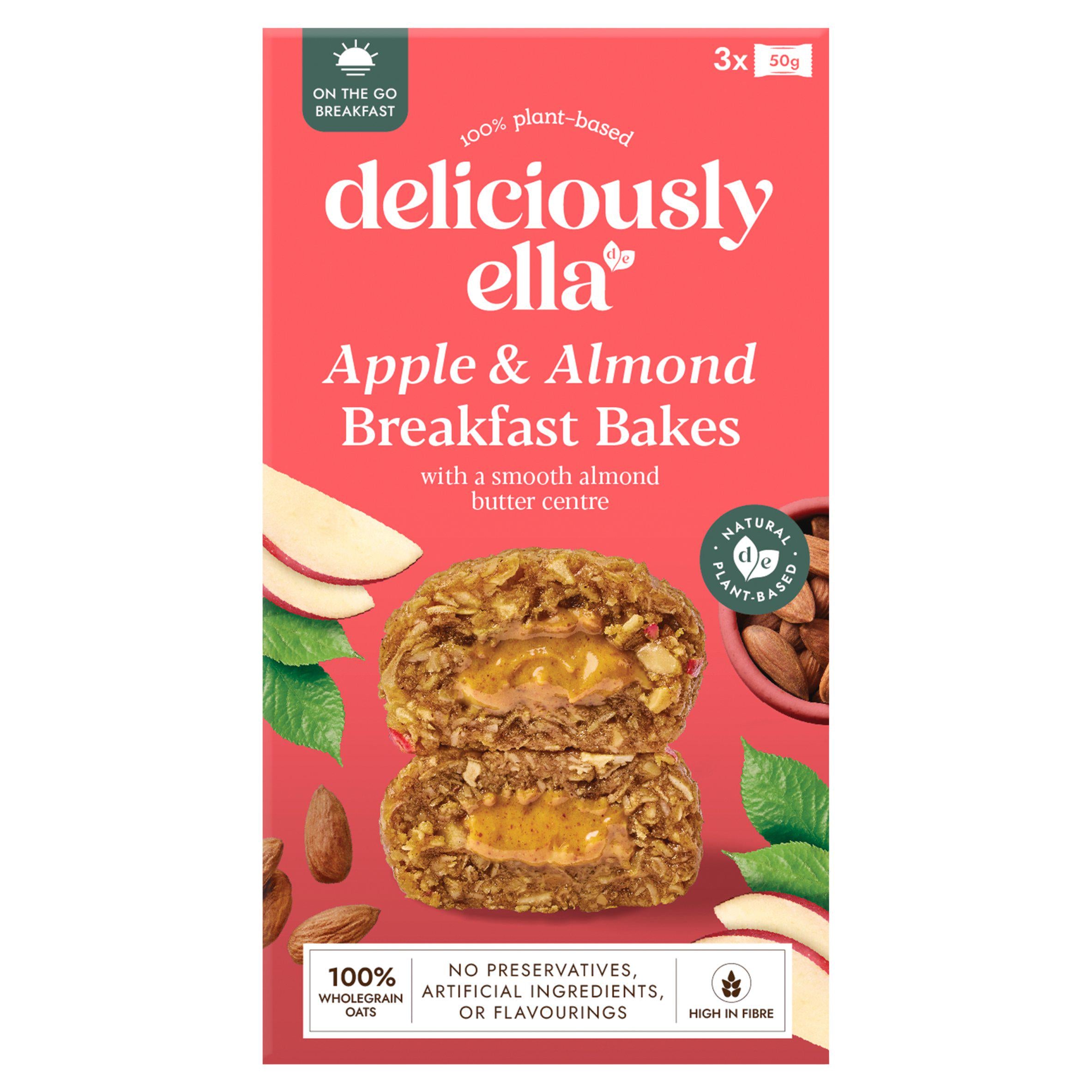 Deliciously Ella Apple & Almond breakfast bakes 150g, imported from the UK