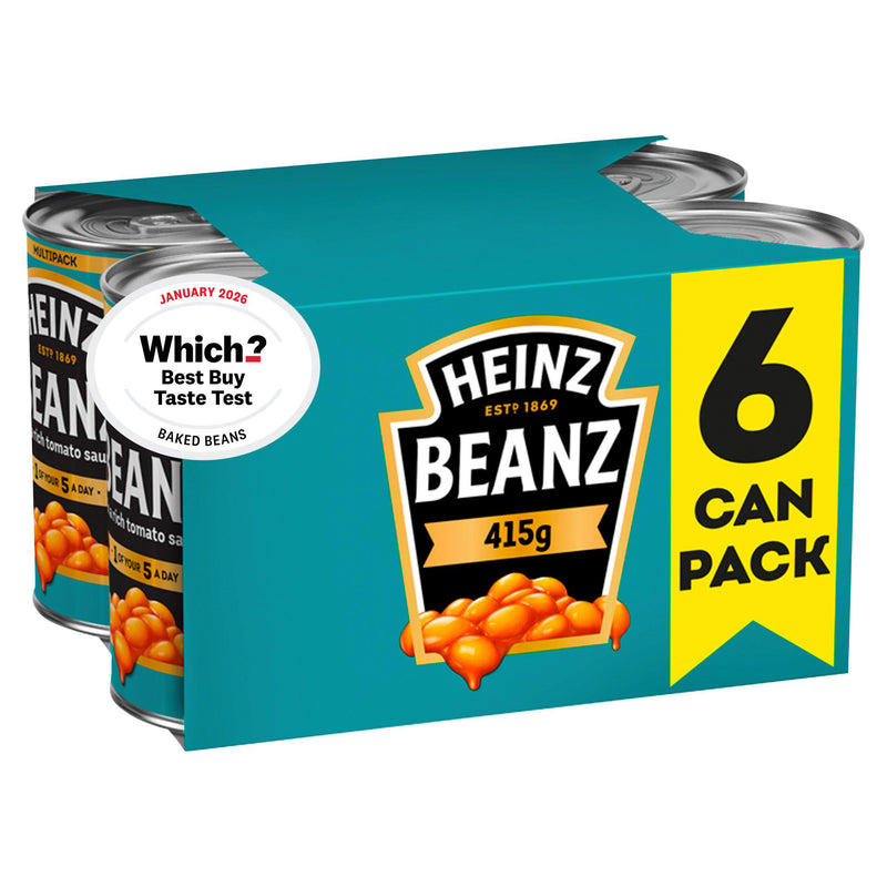 Heinz Baked Beans in a Rich Tomato Sauce 6 x 415g