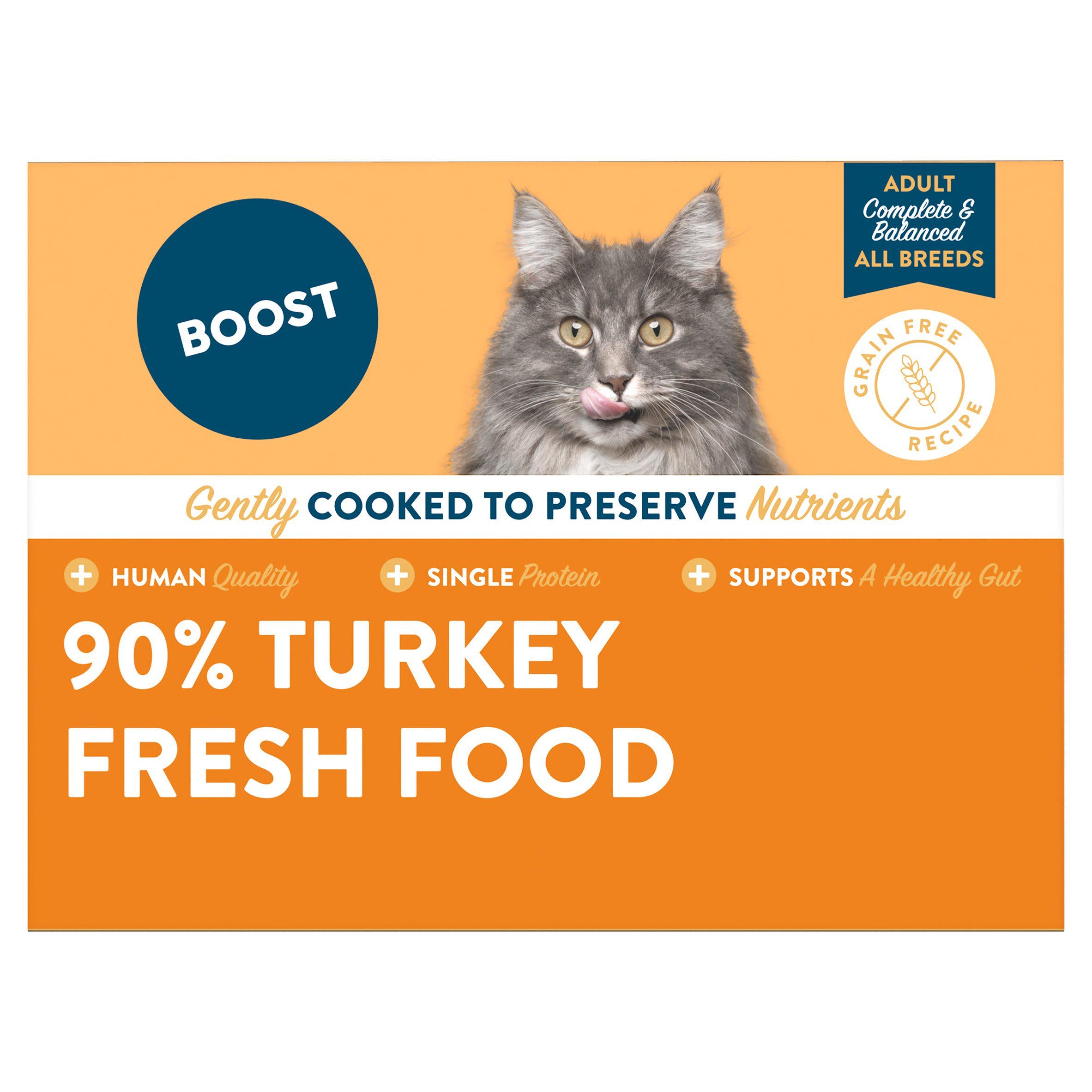 Boost 90% Turkey fresh cat food 150g - British product