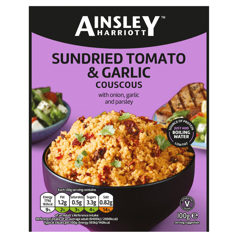Ainsley Harriott sundried tomato garlic couscous sachet 100g (British brand)