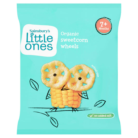 Sainsbury's Little Ones Organic Sweetcorn Wheels 7+ Months 12g GOODS Sainsburys   