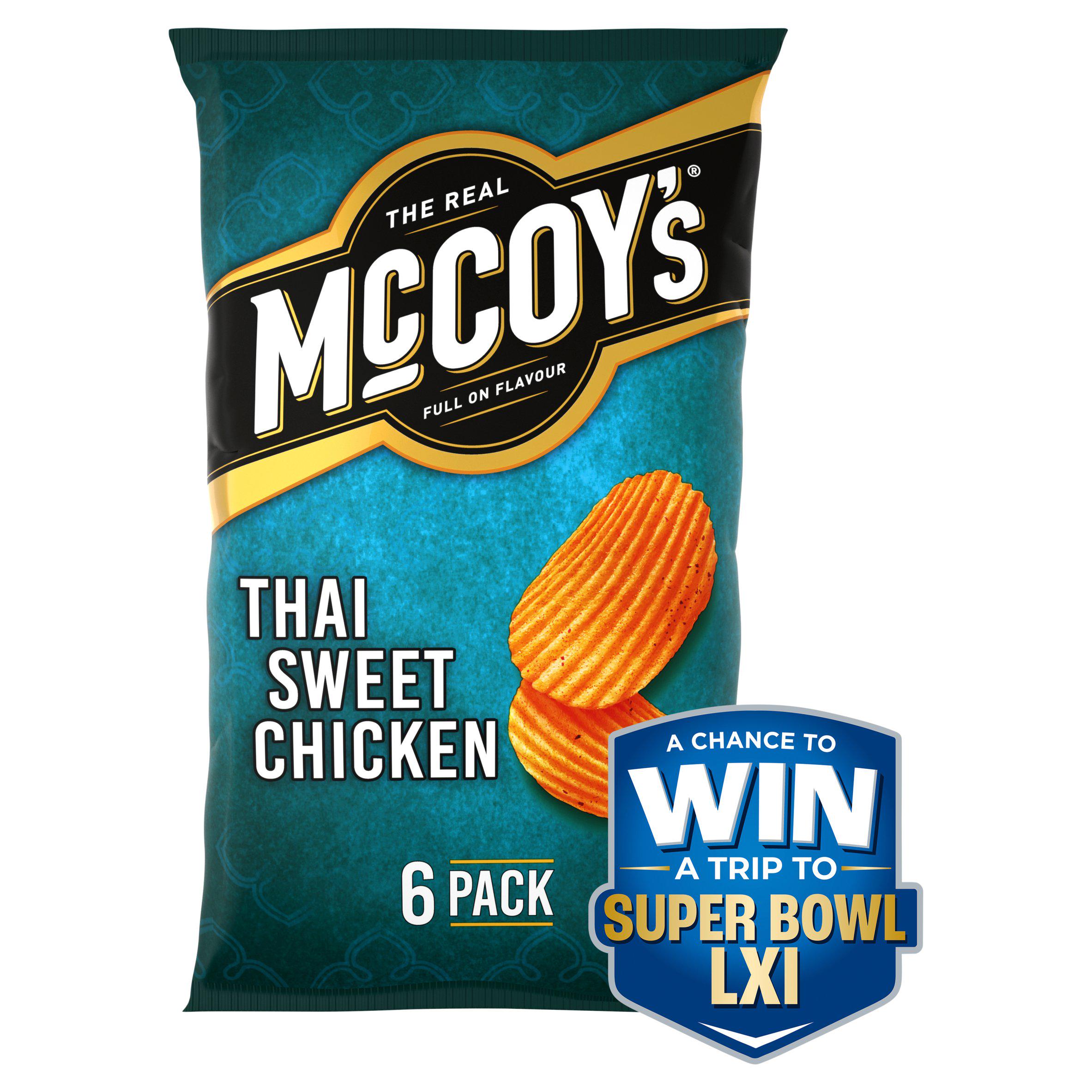 McCoy's Thai Sweet Chicken crisps multipack, British brand