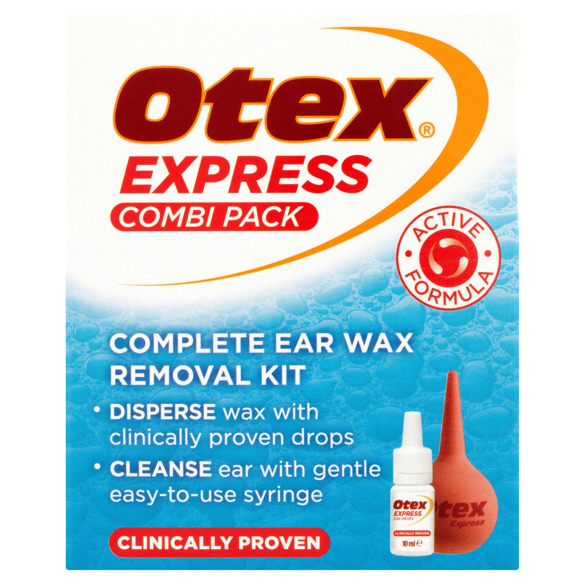 Otex Express Combi Pack ear wax removal kit - British product