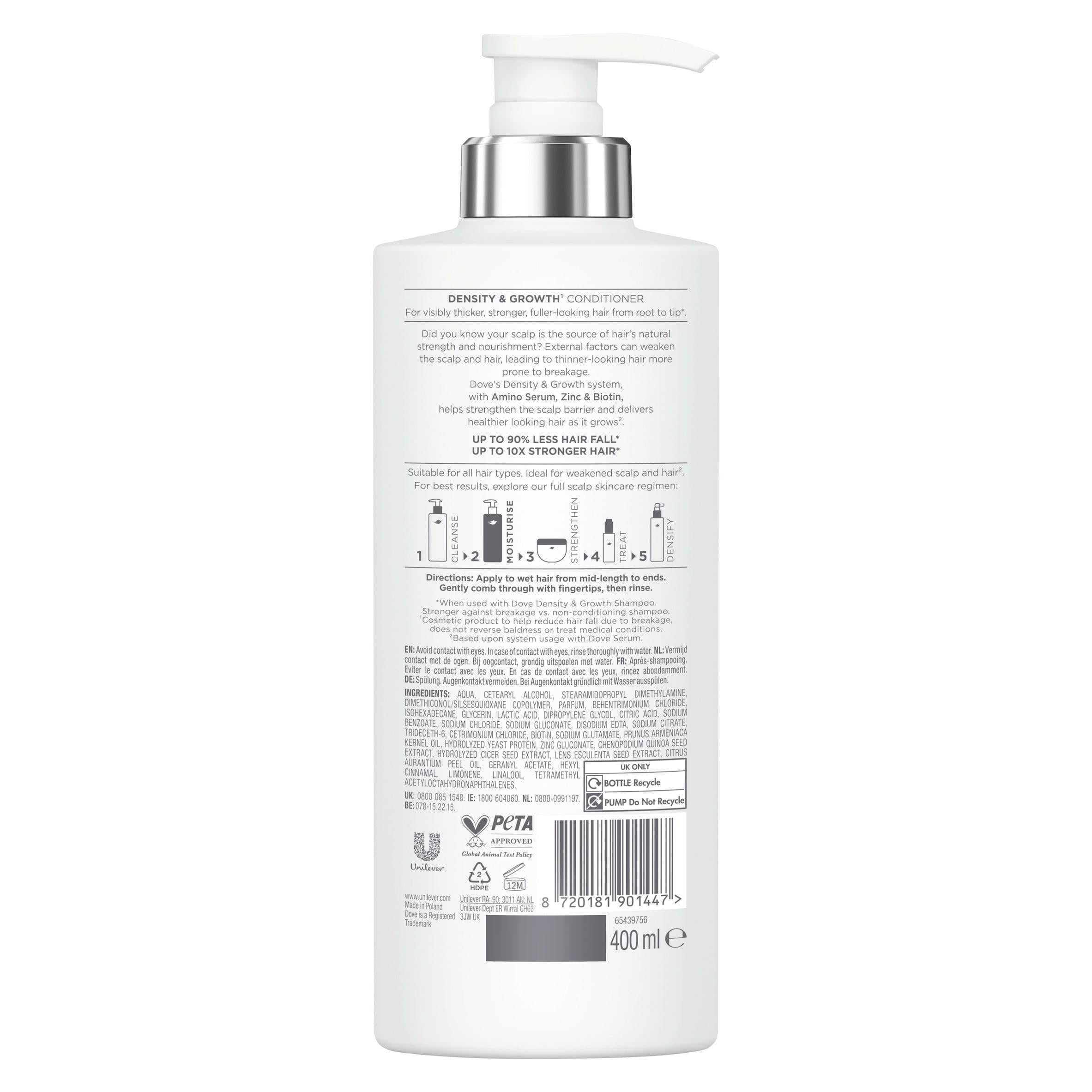 Dove Density & Growth Conditioner 400ml (British brand)