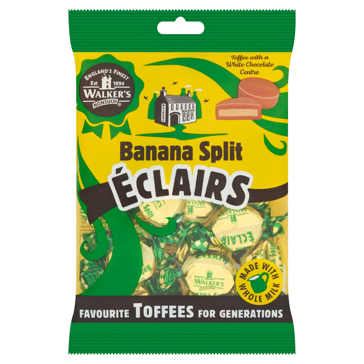 Walker's Nonsuch Banana Eclairs toffee 150g, UK version