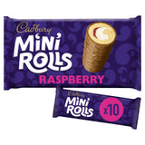 Cadbury Milk Chocolate Raspberry Mini Rolls x10, UK version