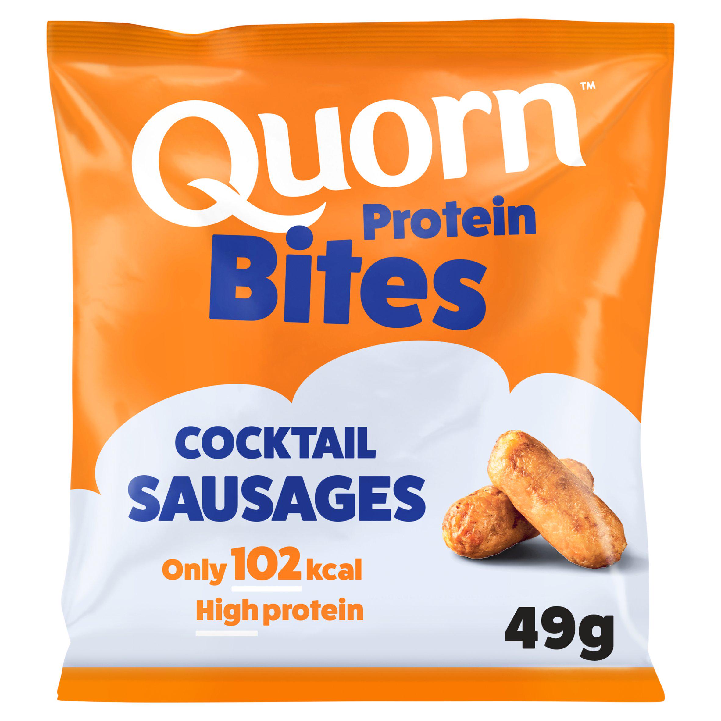 Quorn protein bites cocktail sausages 49g - British product