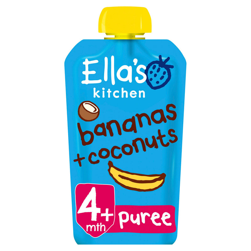 Ella's Kitchen baby food pouch organic bananas and coconuts 120g (British brand)