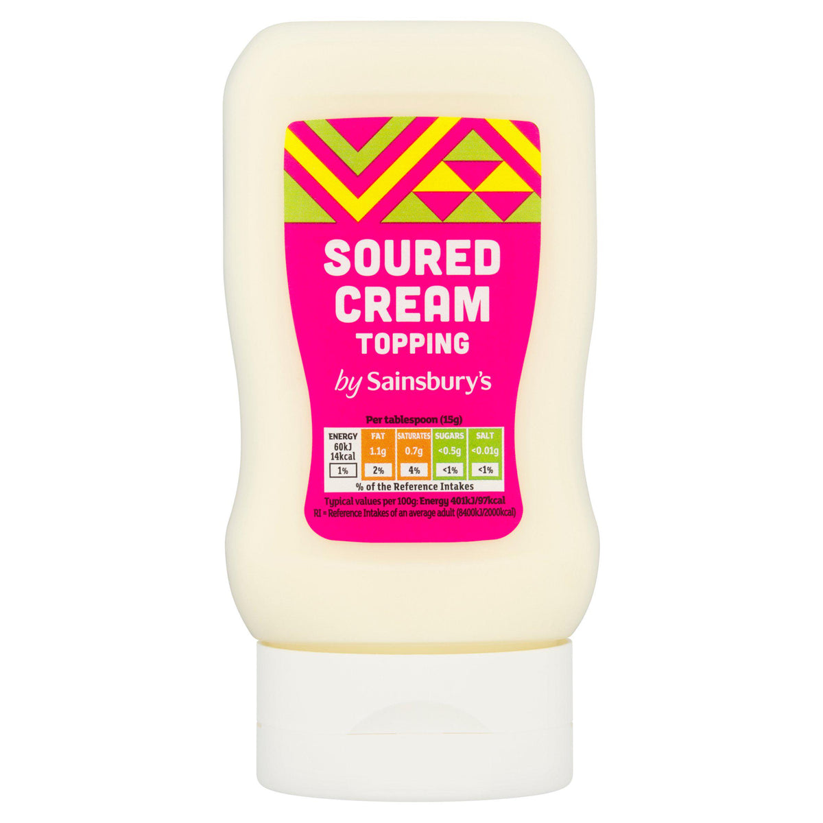 Sainsbury's sour cream 280g plastic bottle (British brand)