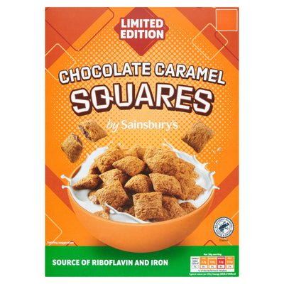 Sainsburys Caramel Flavour Crispy Cereal Squares with Milk Chocolate Filling 375g- Buy online at McGrocer
